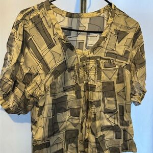 Geometric Patterned Women's Top